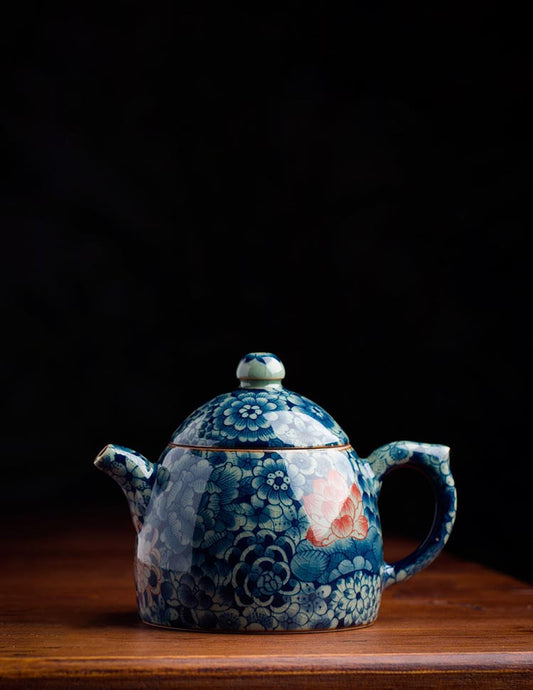 Exquisite Hand-Painted Blue and White Subglaze Teapot from Jingdezhen