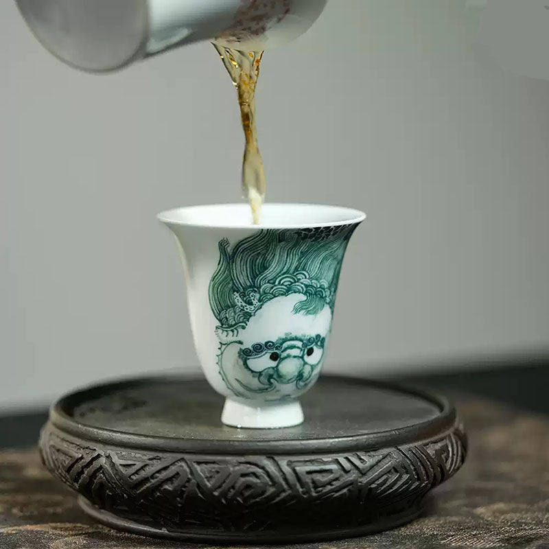 A 90ml Hand-Painted Porcelain Cup for Gongfu Tea