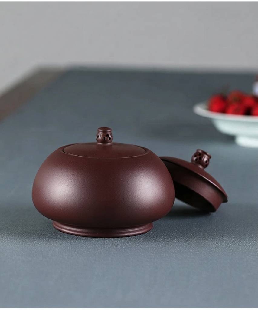 150g Small Yixing Purple Clay Tea Leaf Jar with Secure Seal