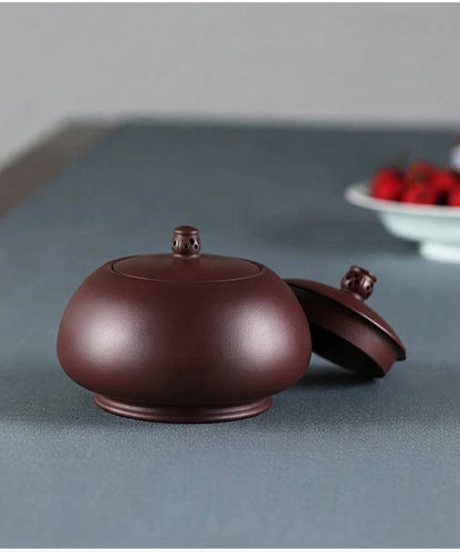 150g Small Yixing Purple Clay Tea Leaf Jar with Secure Seal