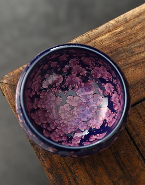 Ethereal Blossom Jian Zhan Ceramic Tea Cup Set