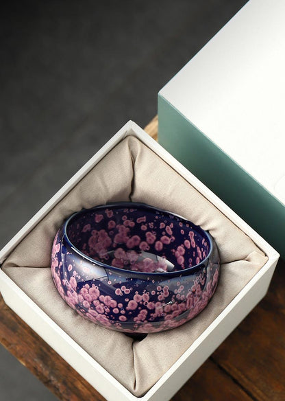 Ethereal Blossom Jian Zhan Ceramic Tea Cup Set