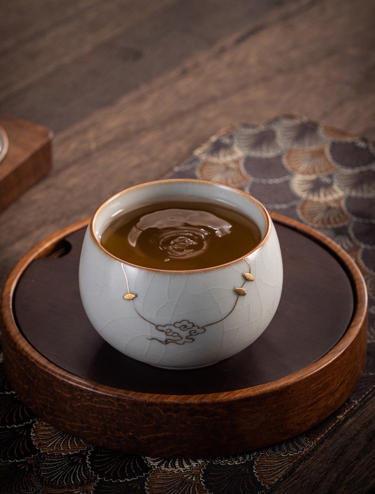 Exquisite Celadon Ruyi Teacup - Handcrafted Taiwanese Masterpiece