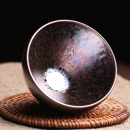 Exquisite Handcrafted Jian Zhan Tea Cup with Oil-spot Glaze