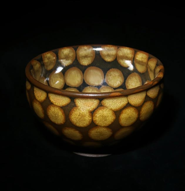 Golden Armor JianZhan Masterpiece Tea Bowl by Li Yuanxing