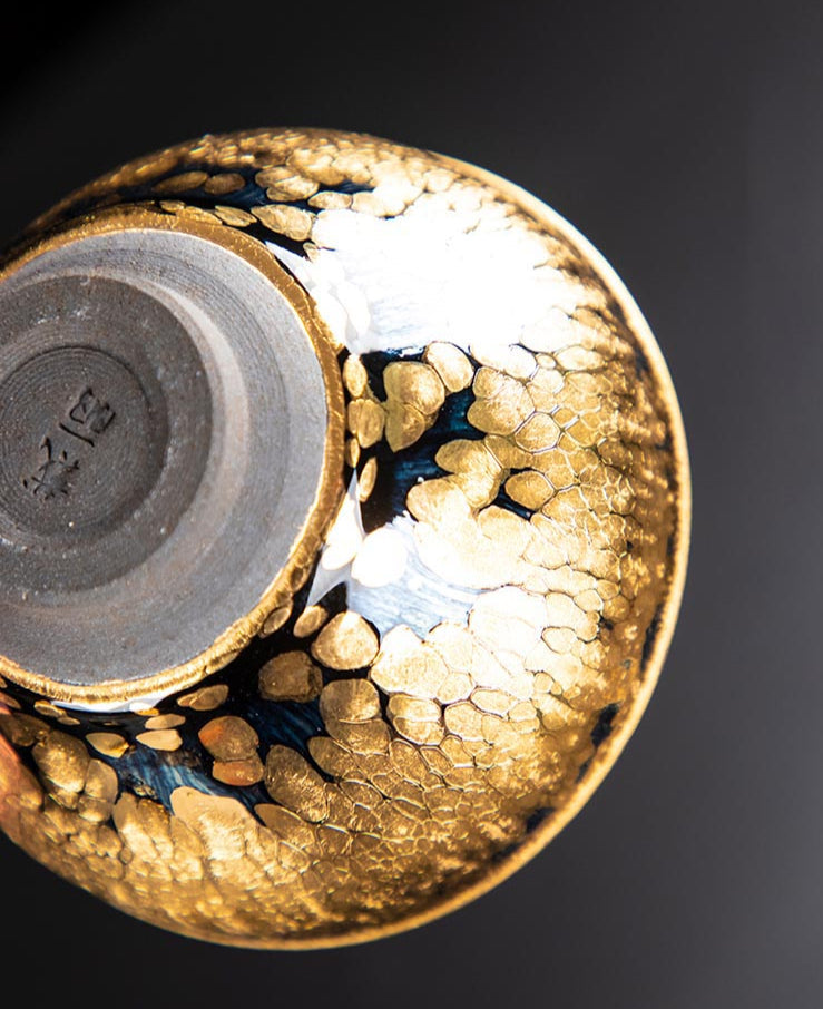 Golden Oil Drop Jian Zhan Teacup - Handcrafted Elegance from Jianyang