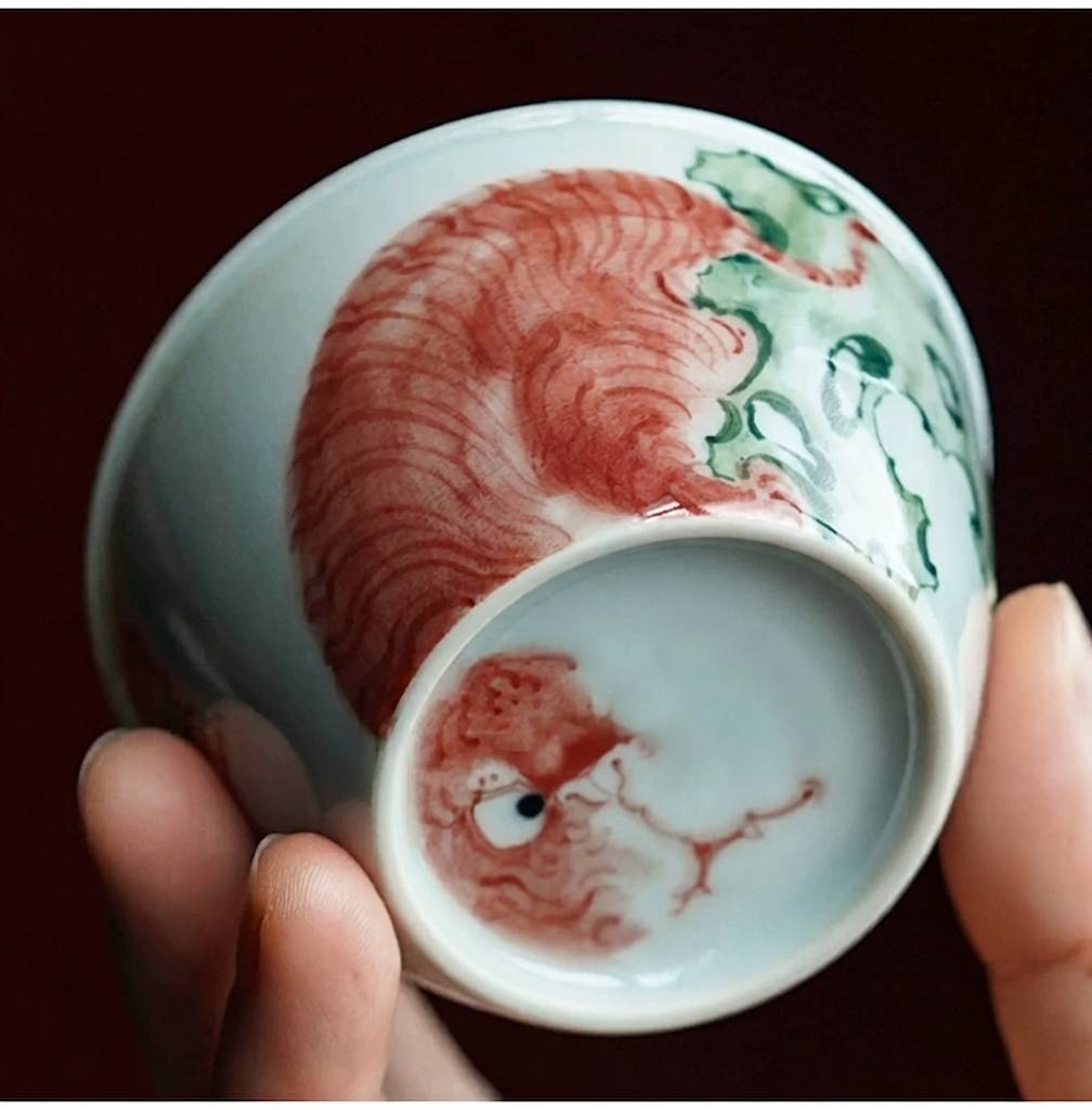 Hand Painted Blue and White Porcelain Gongfu Tea Cup 90ml