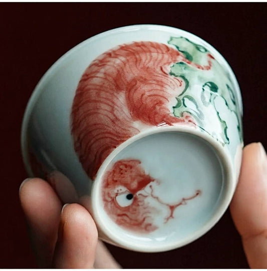Hand Painted Blue and White Porcelain Gongfu Tea Cup 90ml