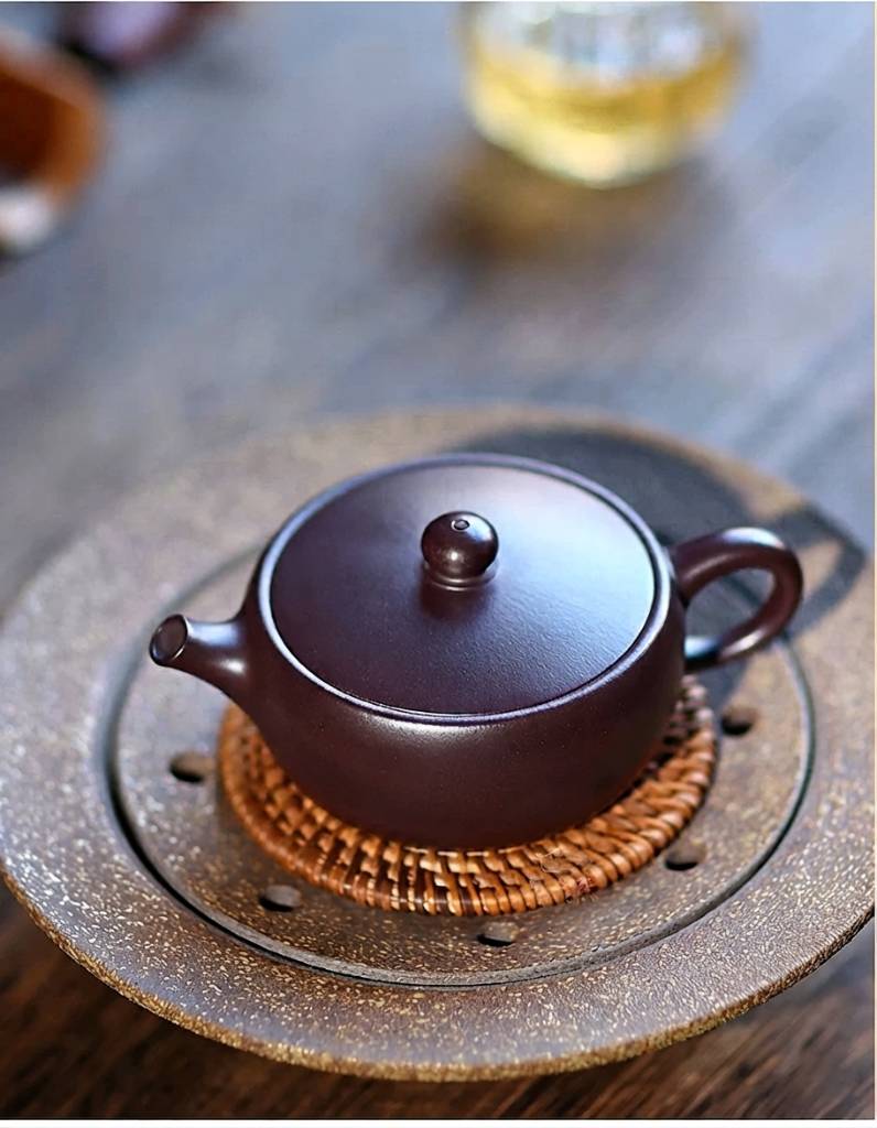Handcrafted Yixing Old Purple Clay Hanwa Teapot 150ml for Gongfu Tea