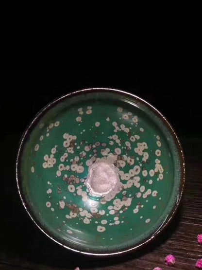 Jian Kiln Master Tea Cup with Plum Blossom Motif