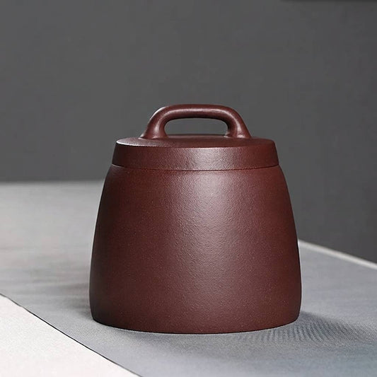 Large Thickened Yixing Purple Clay Tea Storage Jar For Pu Erh Tea 700g Capacity