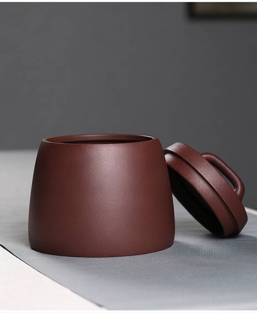 Large Thickened Yixing Purple Clay Tea Storage Jar For Pu Erh Tea 700g Capacity
