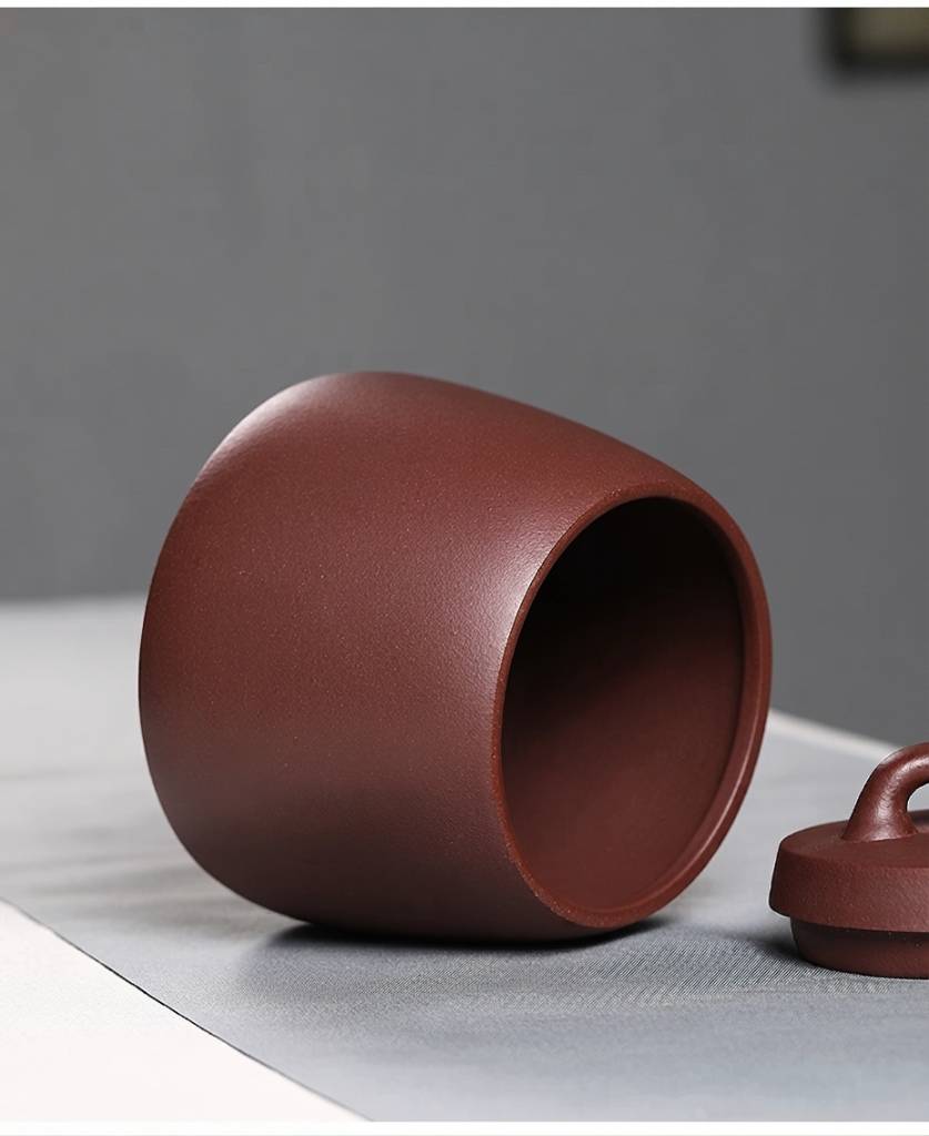 Large Thickened Yixing Purple Clay Tea Storage Jar For Pu Erh Tea 700g Capacity