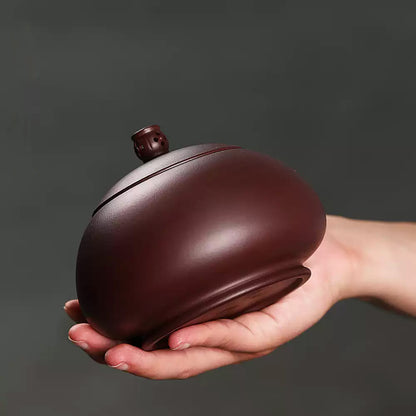 150g Small Yixing Purple Clay Tea Leaf Jar with Secure Seal