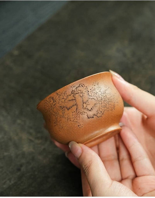 Premium Yixing Zisha Small Gongfu Tea Cup 130ml Old Duan Clay Handcrafted
