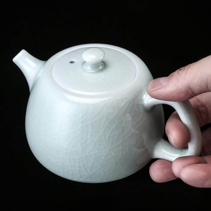 Tinghuai Ru Yao Jade-Glazed Craftsman Porcelain Teapot - Exquisite Chinese Gongfu Teaware