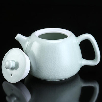Tinghuai Ru Yao Jade-Glazed Craftsman Porcelain Teapot - Exquisite Chinese Gongfu Teaware