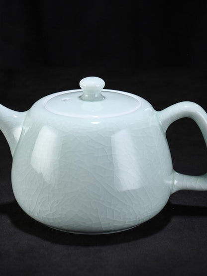 Tinghuai Ru Yao Jade-Glazed Craftsman Porcelain Teapot - Exquisite Chinese Gongfu Teaware