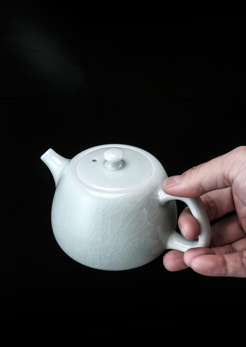 Tinghuai Ru Yao Jade-Glazed Craftsman Porcelain Teapot - Exquisite Chinese Gongfu Teaware