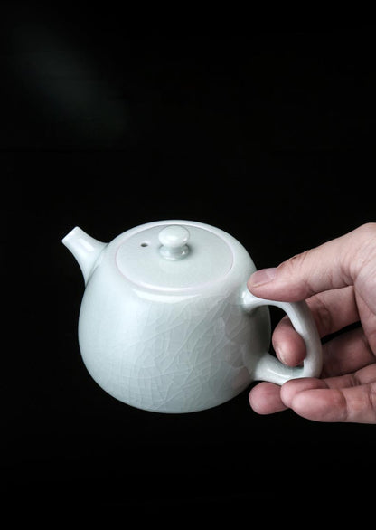 Tinghuai Ru Yao Jade-Glazed Craftsman Porcelain Teapot - Exquisite Chinese Gongfu Teaware