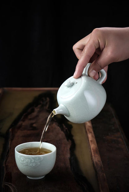 Tinghuai Ru Yao Jade-Glazed Craftsman Porcelain Teapot - Exquisite Chinese Gongfu Teaware