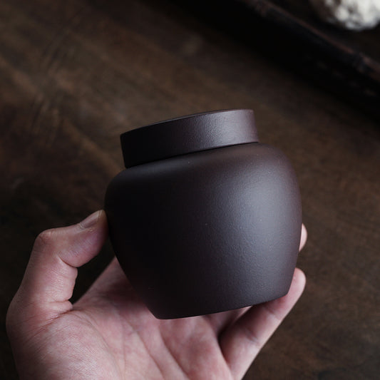 Yixing Mini Zisha Tea Awakening Jar – Handmade Purple or Red Clay Storage Canister for Pu-erh, Oolong, and Black Tea