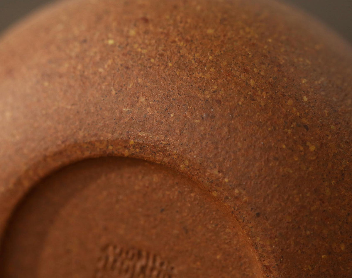 Yixing Zisha Teapot in Natural Duanni Clay - 120cc Elegant Bumpy Pomelo Design