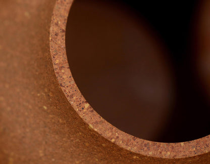 Yixing Zisha Teapot in Natural Duanni Clay - 120cc Elegant Bumpy Pomelo Design