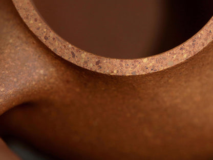Yixing Zisha Teapot in Natural Duanni Clay - 120cc Elegant Bumpy Pomelo Design