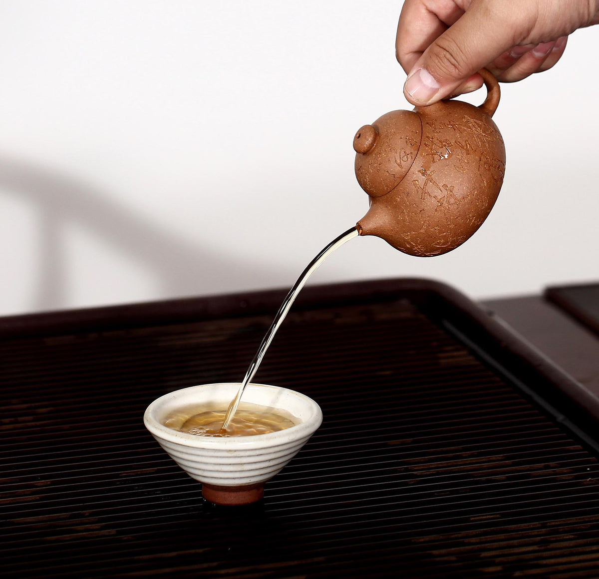 Yixing Zisha Teapot in Natural Duanni Clay - 120cc Elegant Bumpy Pomelo Design